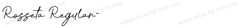 Rosseta Regular字体转换